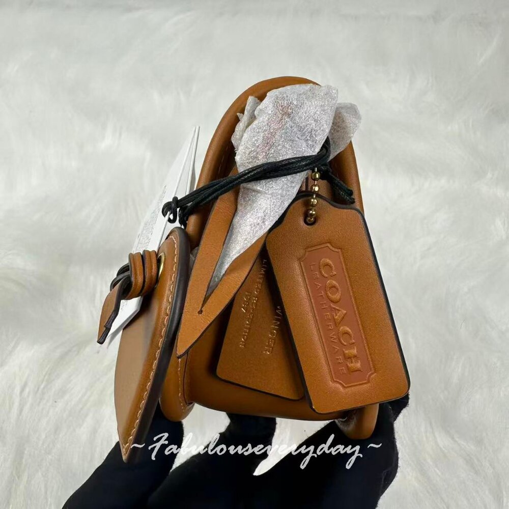 Coach Swinger Bag 20 With Chain In Crystal Signature Jacquard Rainbow CCY40 - Picture 6 of 9